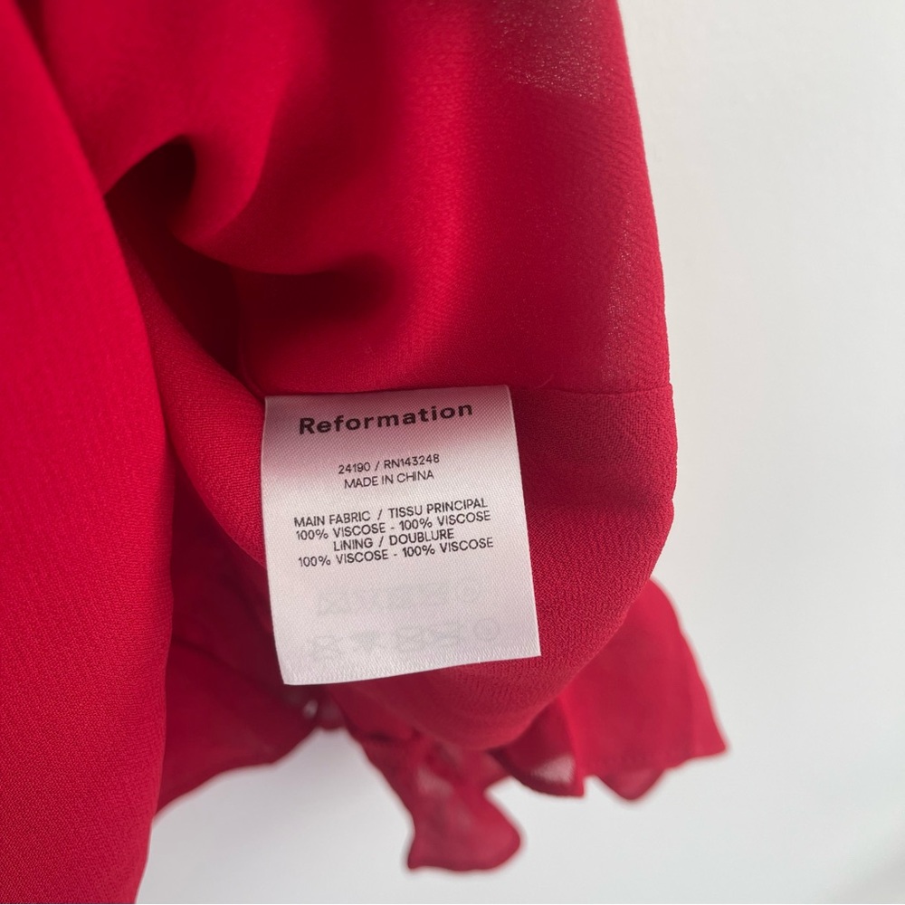 Reformation Christine Mini Dress Red - Picture 4 of 11